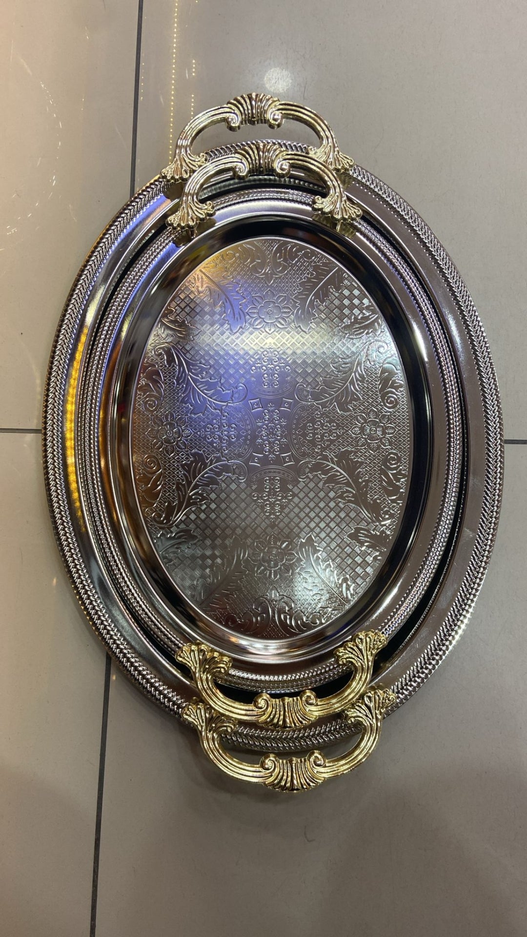 2 Lİ OVAL GÜMÜŞ TEPSİ