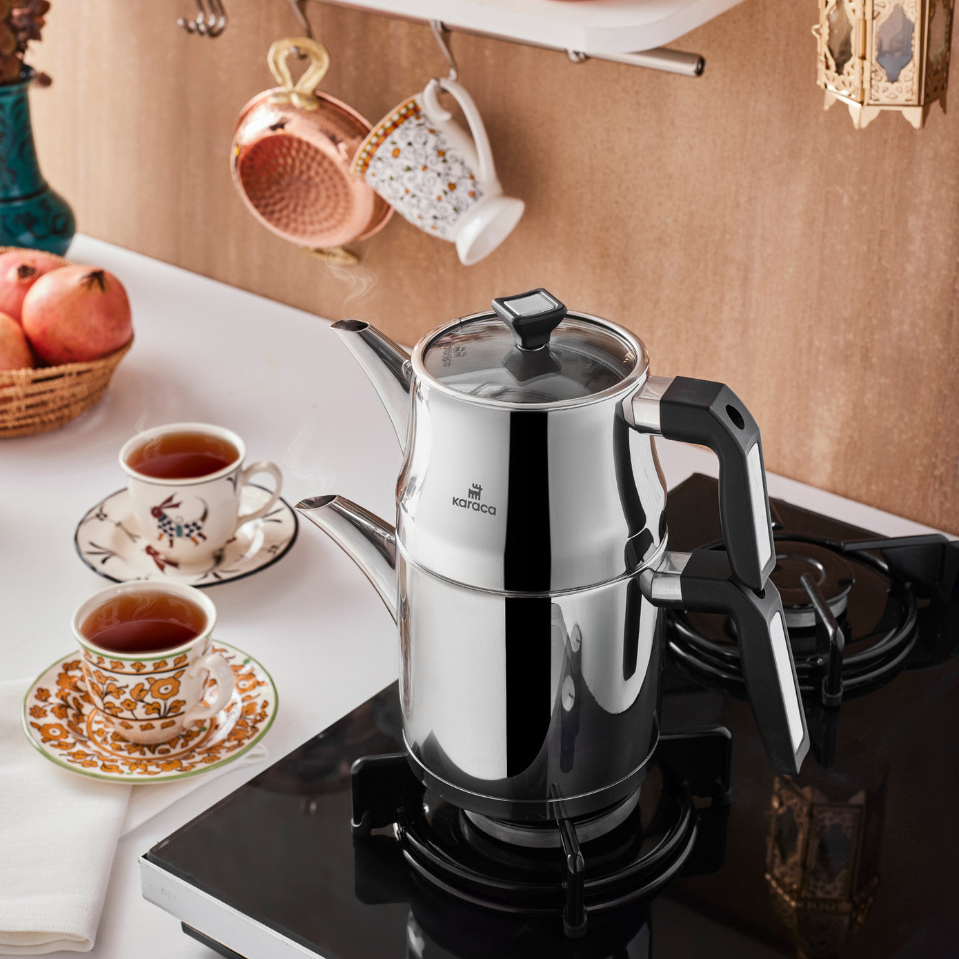 Karaca Çayeli İndüksiyon Tabanlı Midi Çaydanlık Takımı