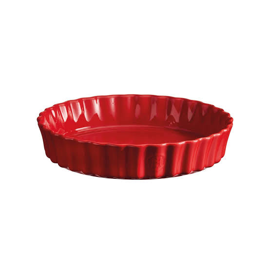Emile Henry Tart-Börek-Flan Kabı Yuvarlak 28 Cm Kırmızı/Burgundy -346028