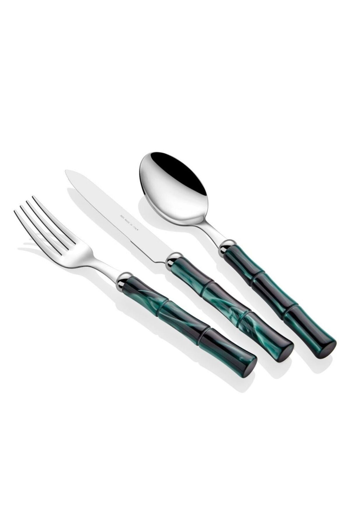 Bamboo Yeşil Çatal Bıçak Seti 24 Parça