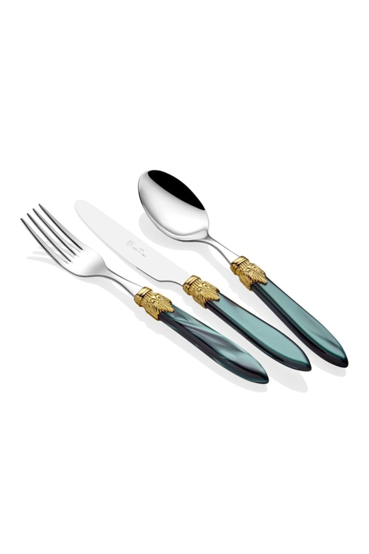 Laura Ring Yeşil 75 Parça Çatal Bıçak Seti