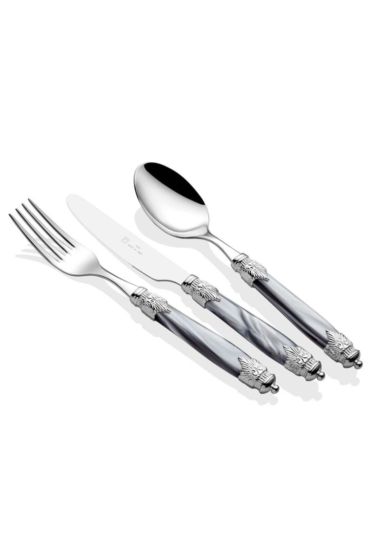 Arianna Chrome Gri Çatal Bıçak Seti 75 Parça
