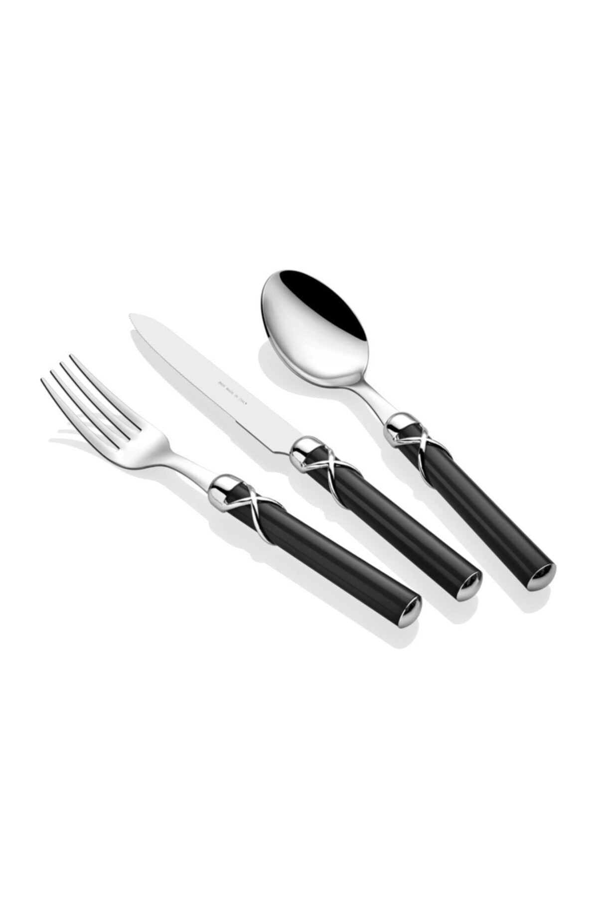 Rivadossi Fiocco Siyah 75 Parça Çatal Bıçak Seti