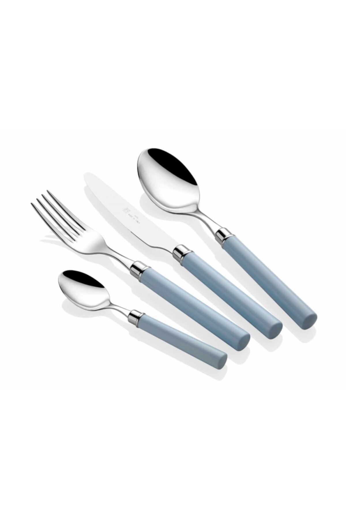 Simple Mavi Çatal Kaşık Bıçak Takımı 24 Parça