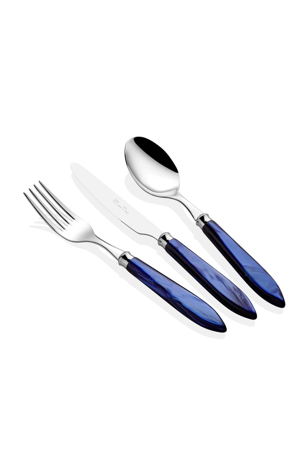 Agata Lacivert 36 Parça Çatal Bıçak Takımı