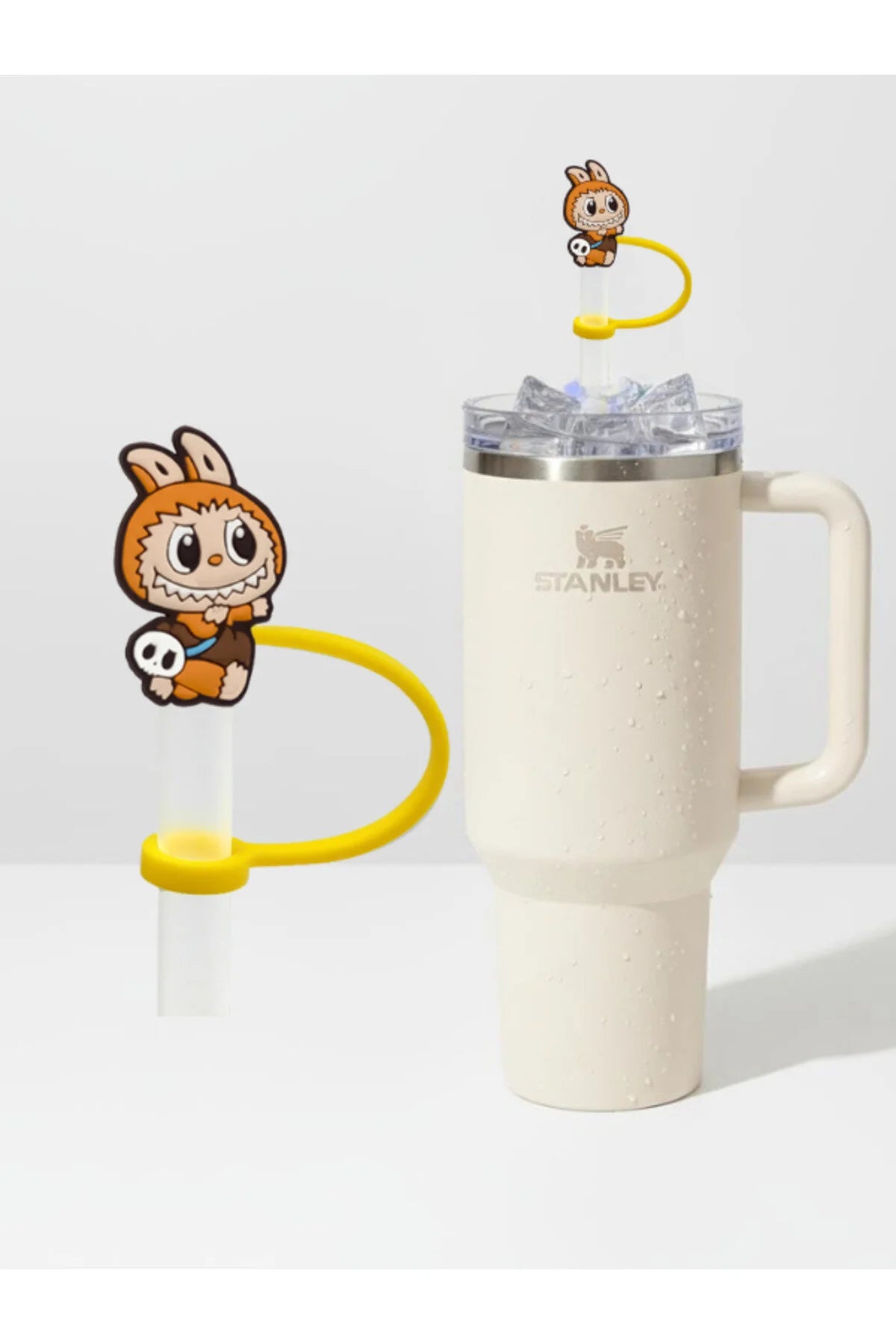 Stanley Quencher Pipetli Termos Uyumlu Labubu Figürlü Tıpa (1.18 LT) - Silikon Sızdırmaz Aksesuar Özel Koleksiyon