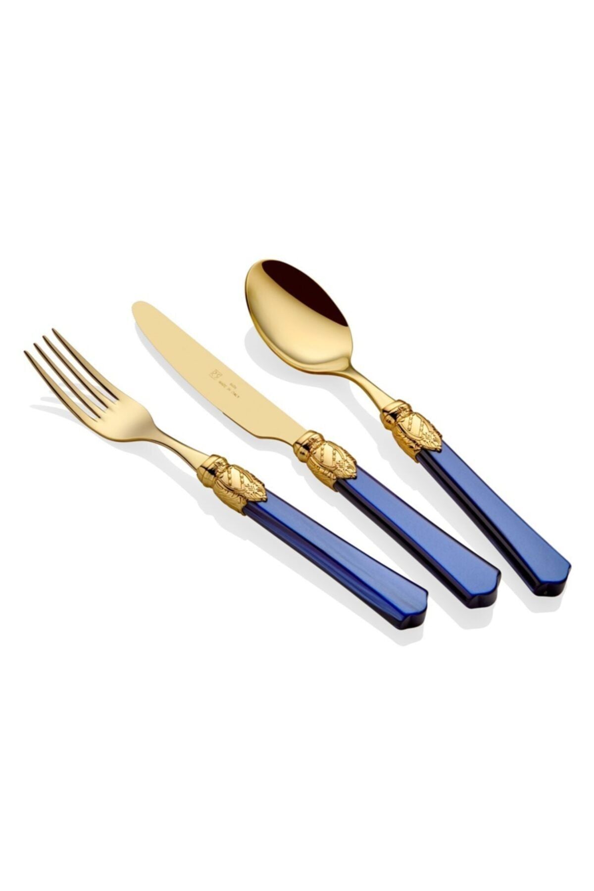 Rivadossi Vittoria Oro Lacivert 75 Parça Çatal Bıçak Seti