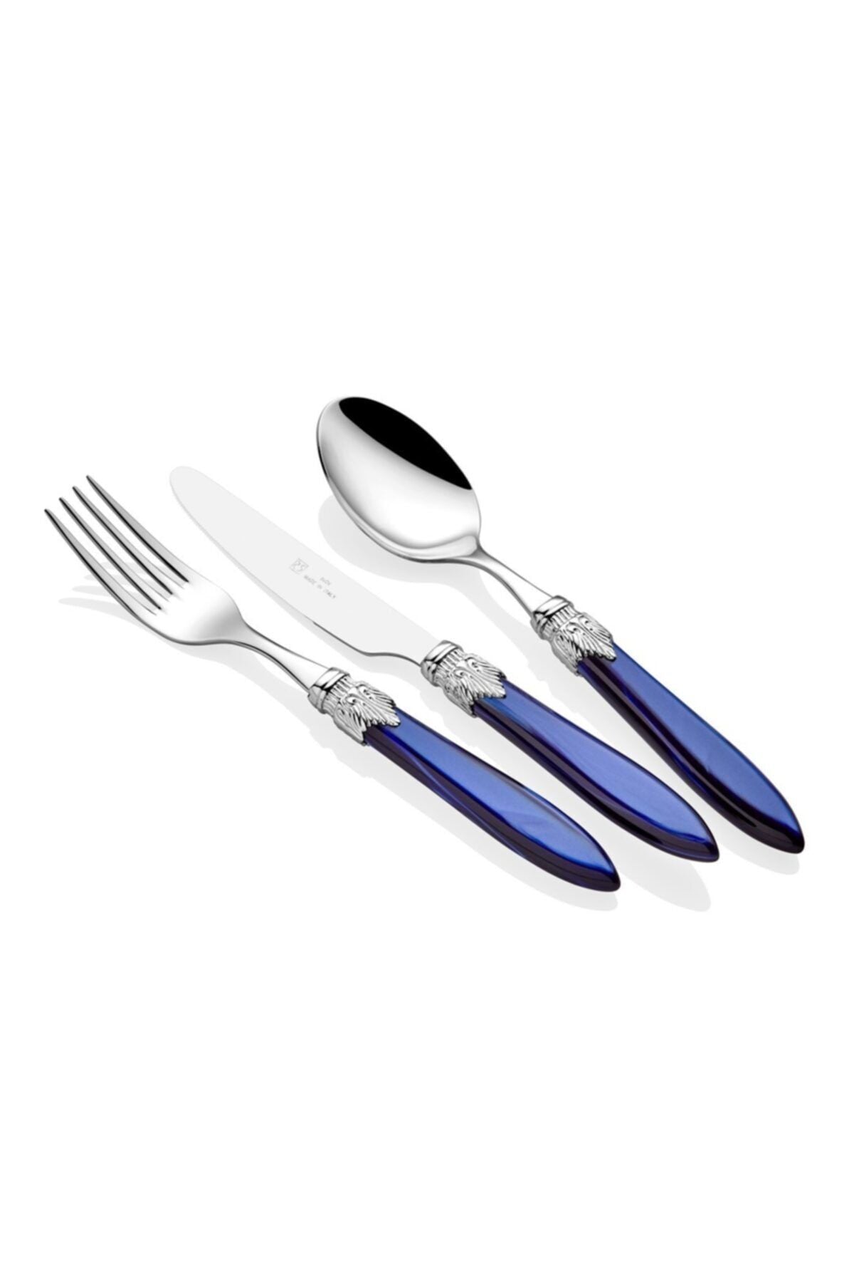 Laura Silver Lacivert 75 Parça Çatal Bıçak Seti