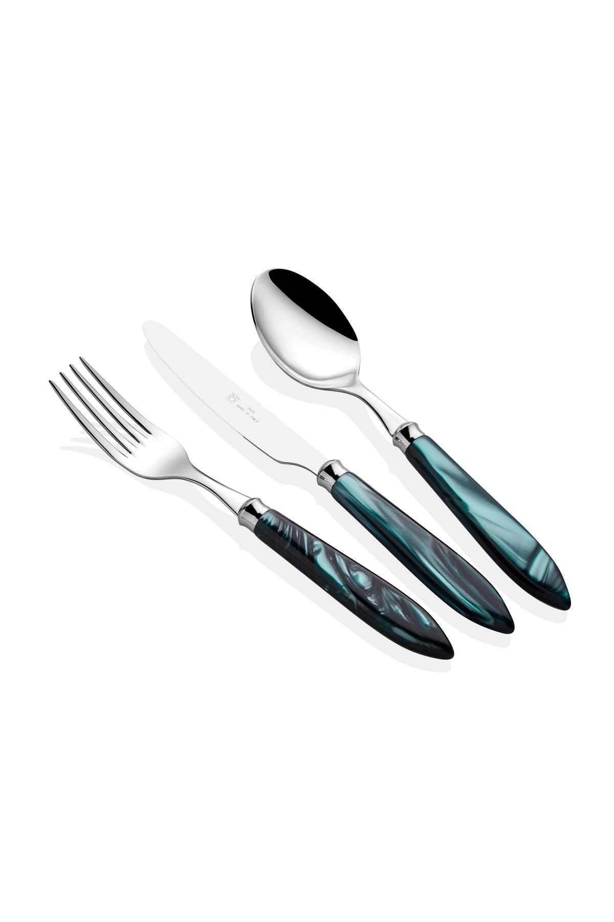 Agata Yeşil 36 Parça Çatal Bıçak Takımı