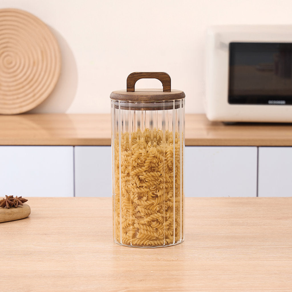 Akasya Kapaklı Cam Kavanoz 1250ml