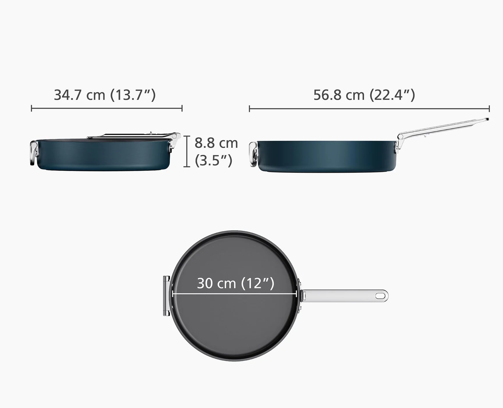Joseph Joseph Space 30 cm Katlanabilir Saplı Kızartma Tavası