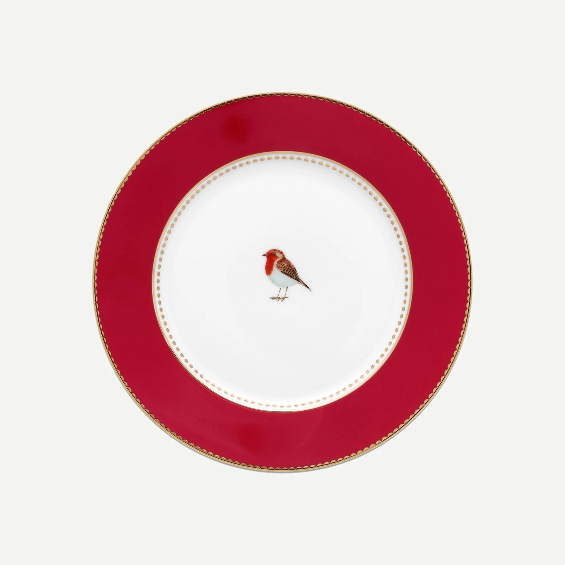 Pip Studio Love Birds Kırmızı Porselen Pasta Tabağı 17cm