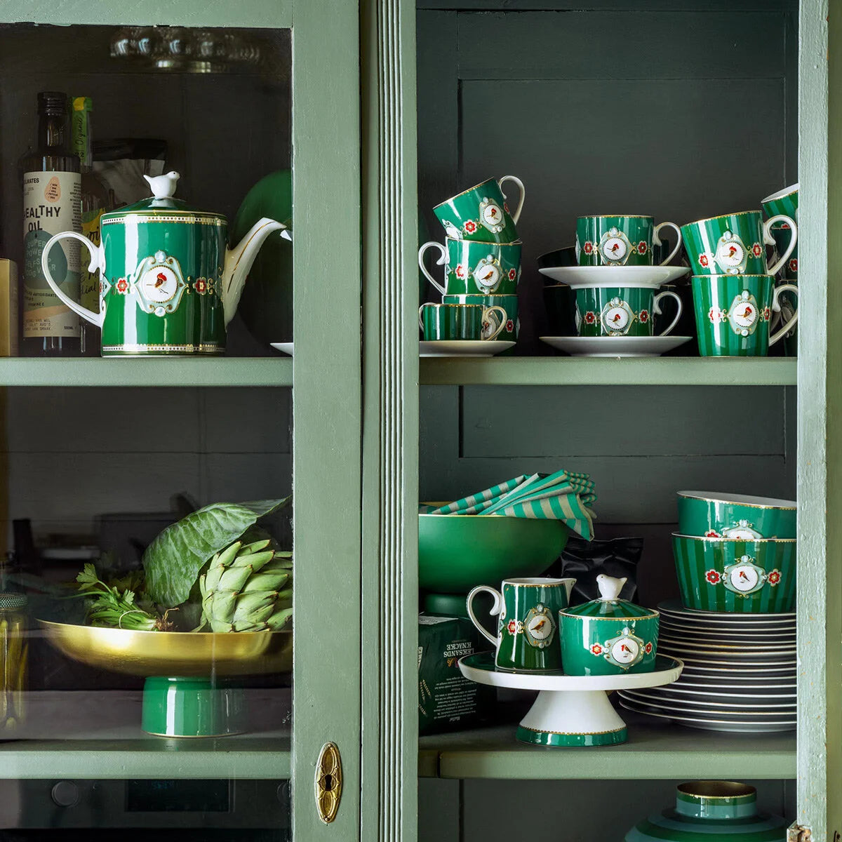 Pip Studio Love Birds Yeşil Porselen Kupa 150 Ml