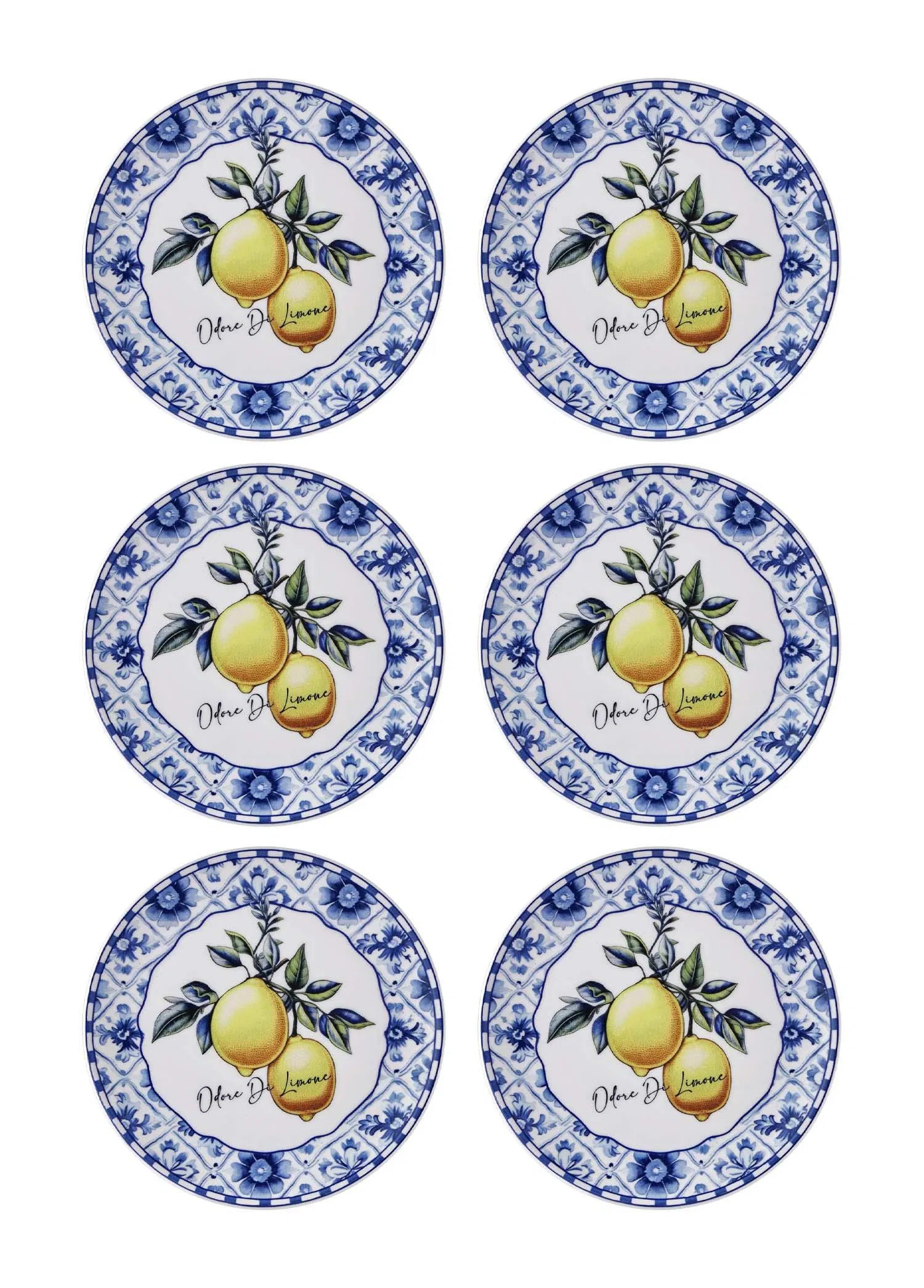 Odore Di Limone Pasta Tabağı 6lı Set 19 cm