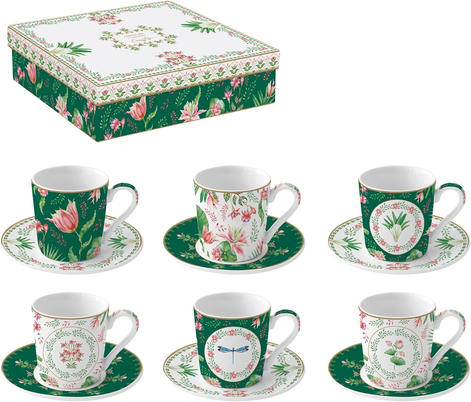 Easy Life Botanic Chic 6 Kişilik Kahve Fincanı Seti