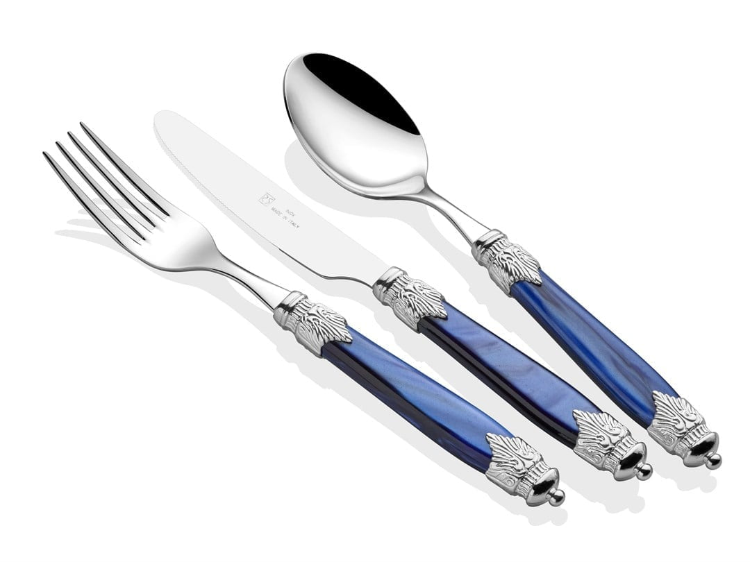 ARİANNA CHROME LACİVERT 75 PARÇA ÇATAL BIÇAK SETİ