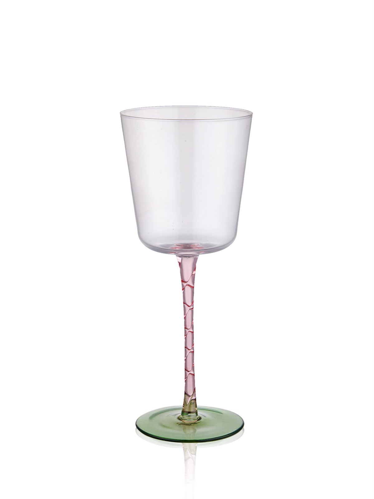 The Mia Şarap Kadehi Pembe Yeşil 350 ml (Paket: 6 Adet)