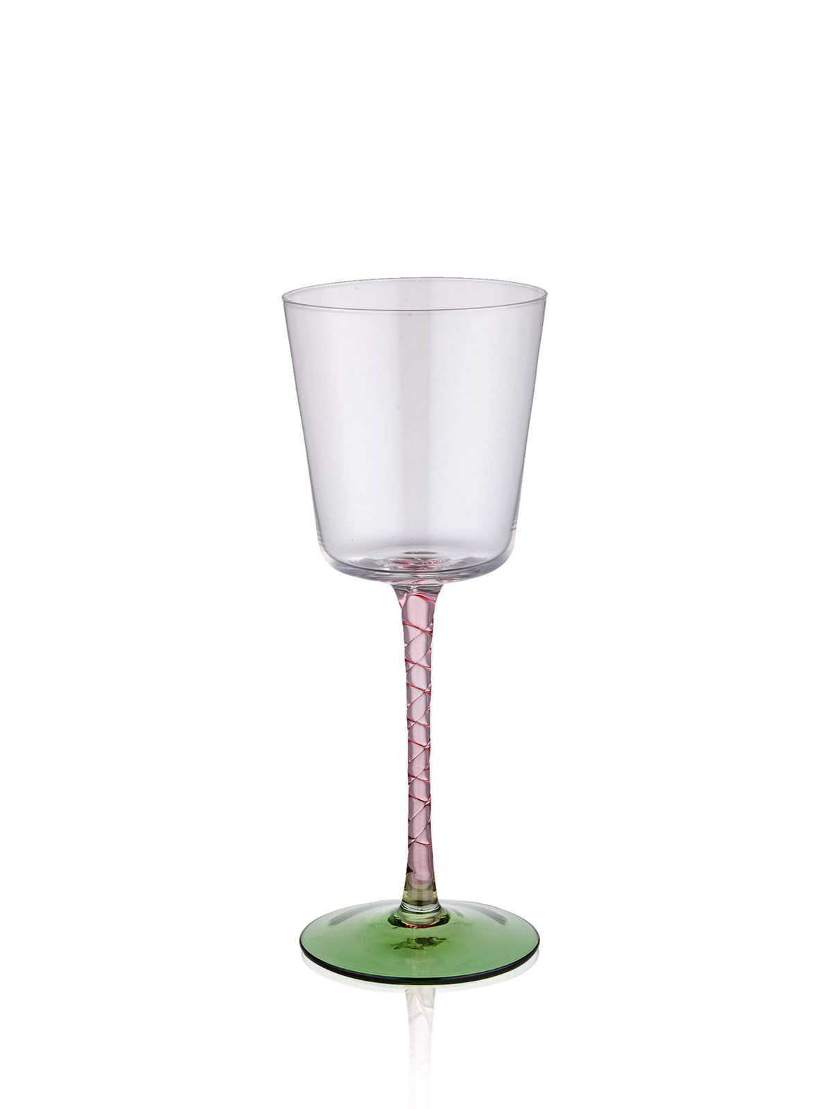 The Mia Şarap Kadehi Pembe Yeşil 300 ml (Paket: 6 Adet)