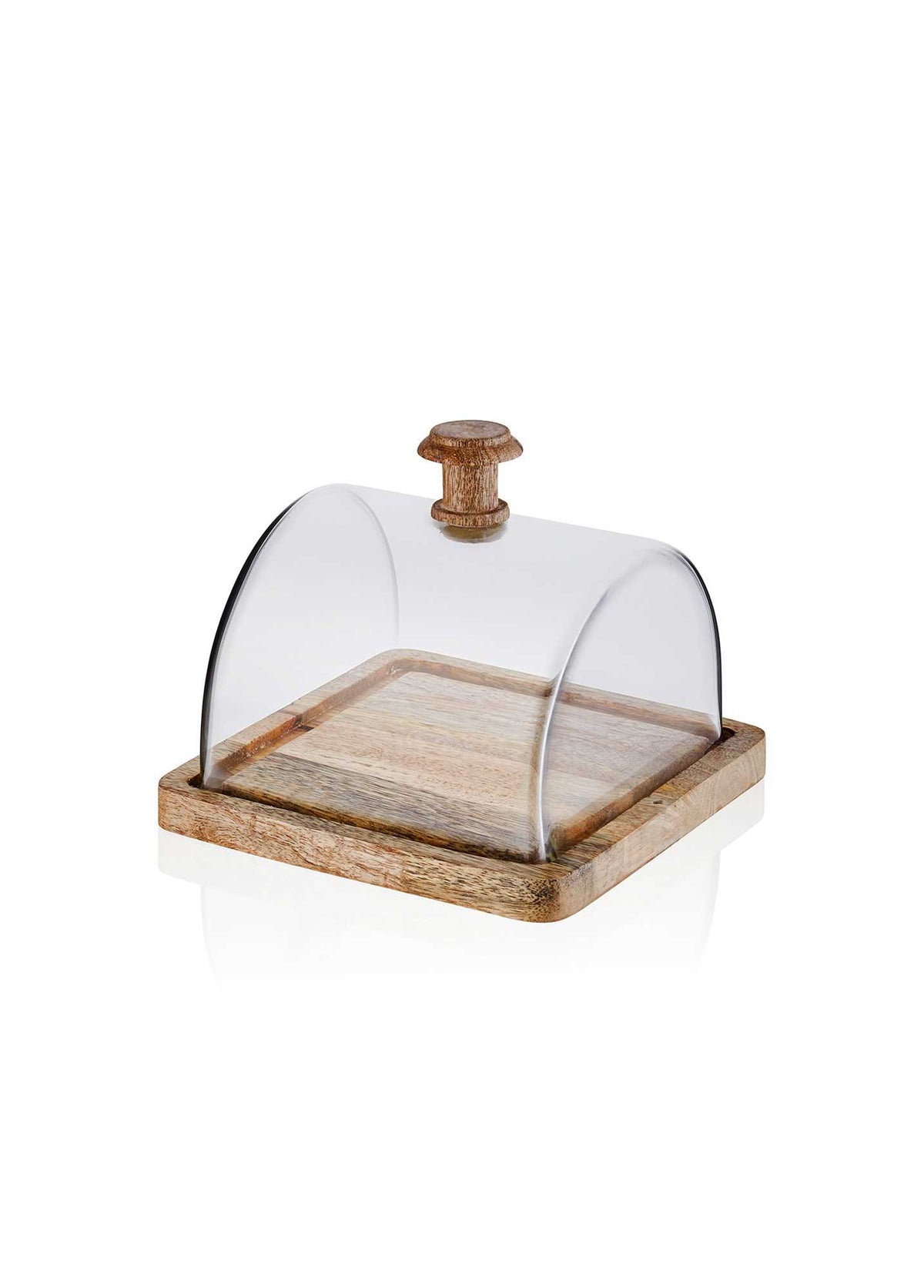 The Mia Madera Dikdörtgen Kek Saklama Fanusu 15x19x19 cm