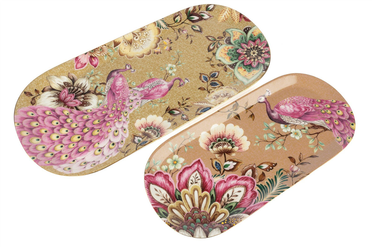 La Maison Peony 2li Oval Servis Tabağı 34x15cm 42x20cm