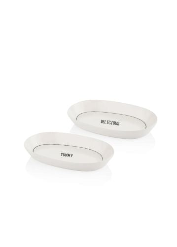 The Mia Daily Tunes Oval Servis Tabağı 2'li Set 26 cm