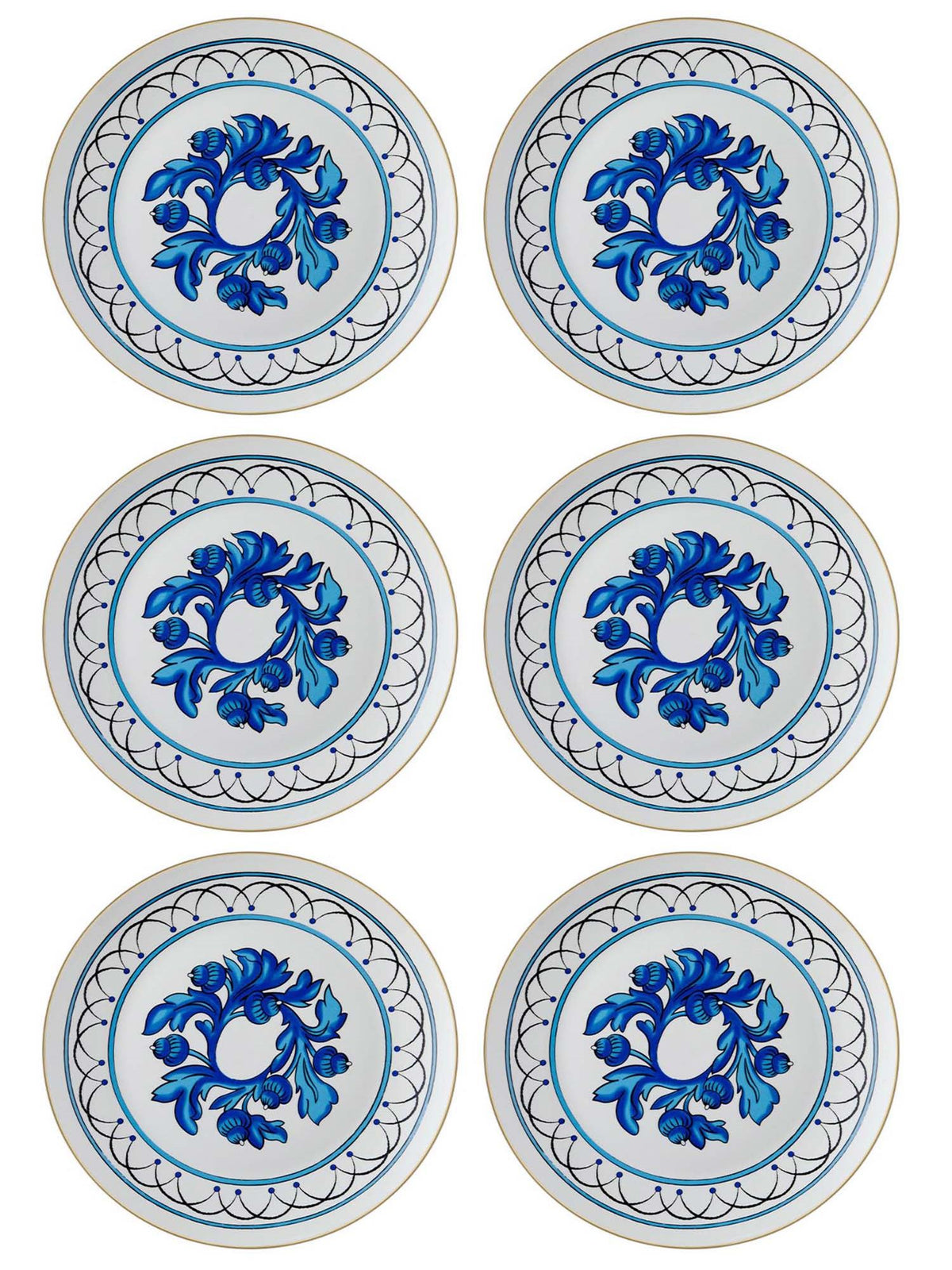 The Mia Azul Servis Tabağı 6 Kişilik (Paket: 2 Adet)
