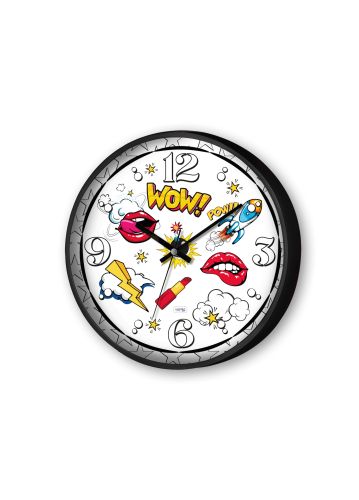 The Mia Popart Duvar Saati Beyaz 30 Cm