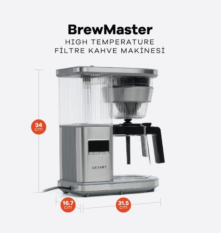 Dexart BrewMaster High Temperature Filtre Kahve Makinesi