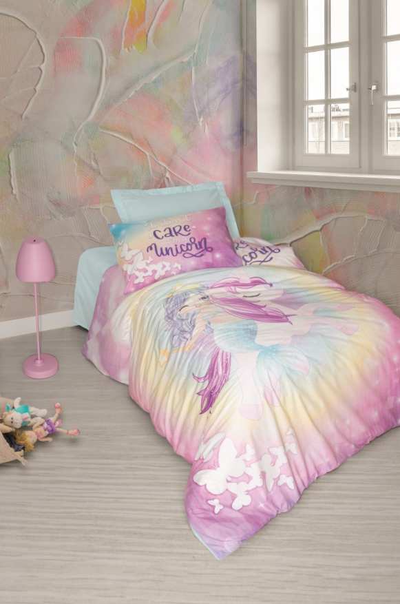 Junior Tek Kişilik Lastikli Çarşaflı Nevresim Takımı Sirena Mint