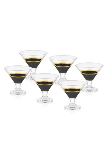 The Mia Glow Dondurmalık Siyah Gold 6'lı Set