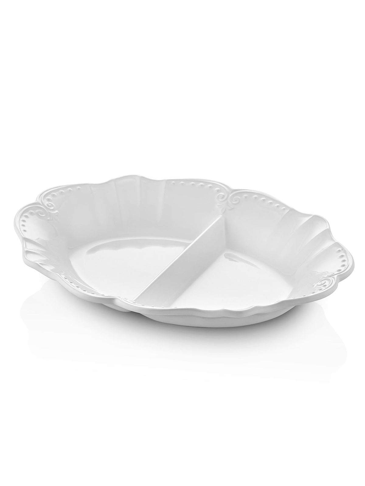 The Mia Grande Servis Tabağı Beyaz 41x32 cm (Paket: 2 Adet)