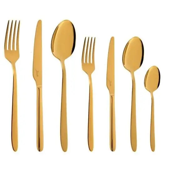 Jumbo 9400 Titanyum Gold 12 Kişilik 84 Parça Çatal Kaşık Bıçak Takımı