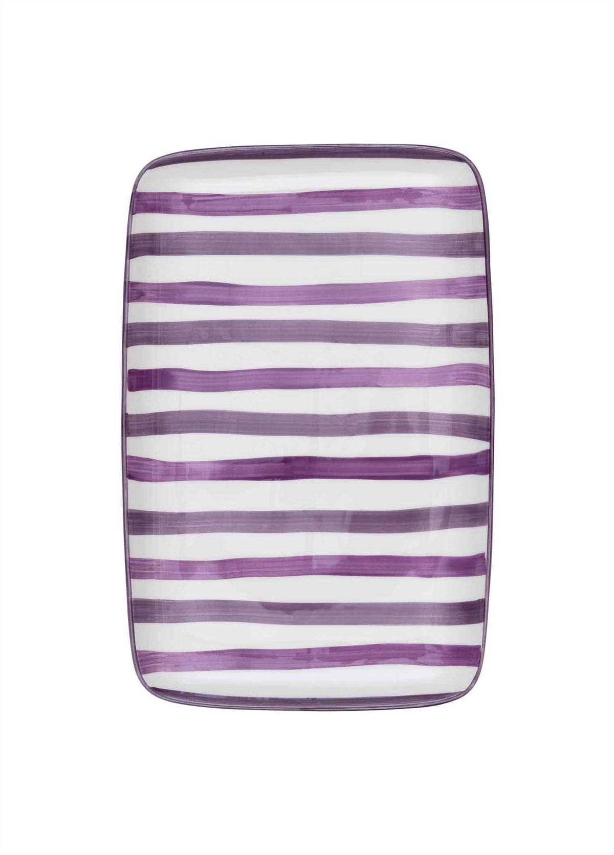 The Mia Joy Dikdörtgen Servis Tabağı Mor 31x20 cm