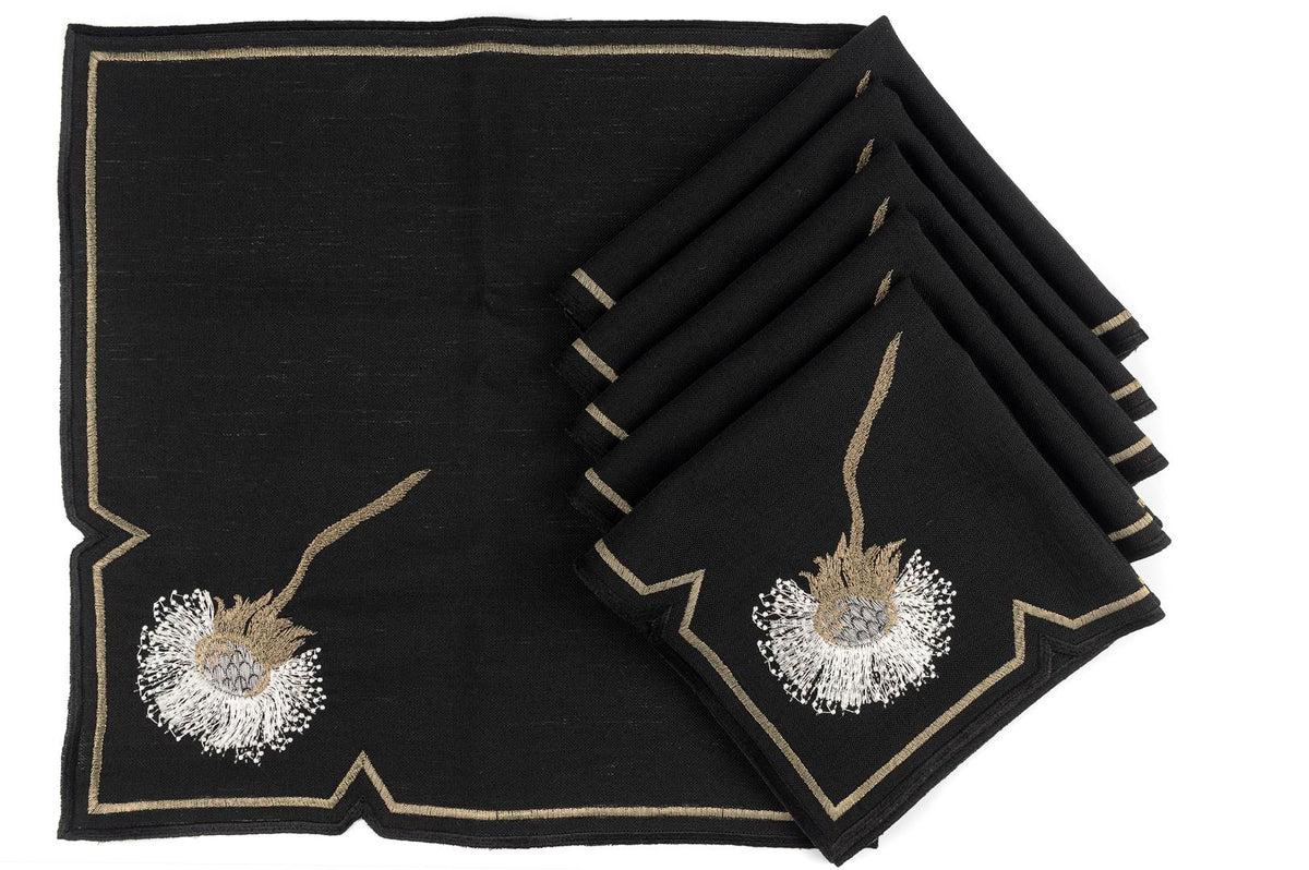 Mikasa Moor Ella siyah 6lı peçete