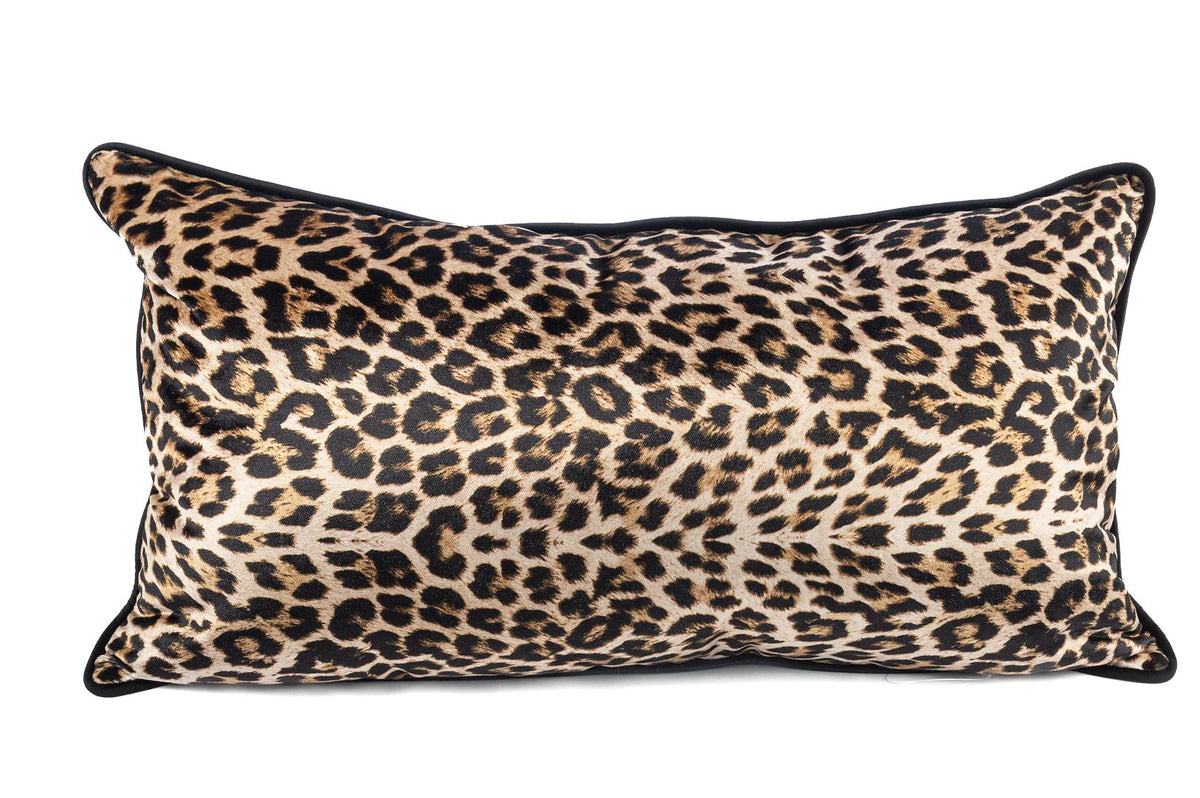 Mikasa Moor Siyah leopar kadife 40x75 yastık