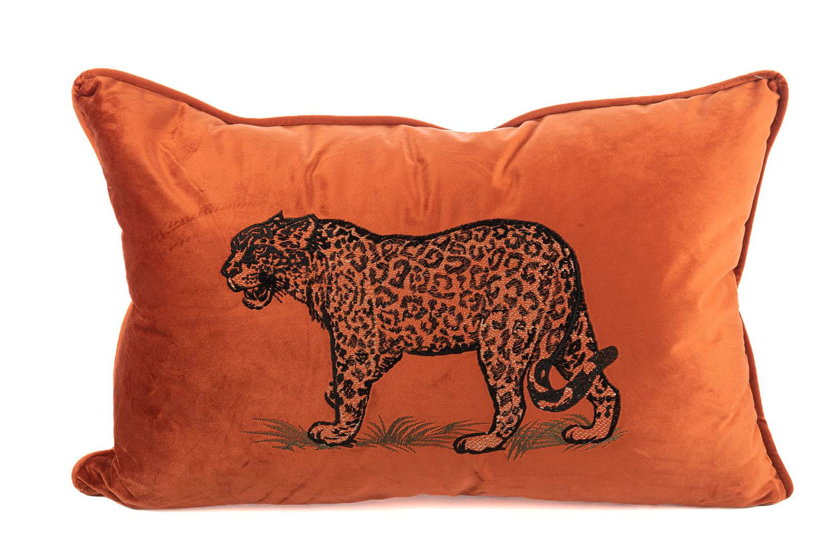 Mikasa Moor Leopar nakışlı turuncu 40x60 yastık