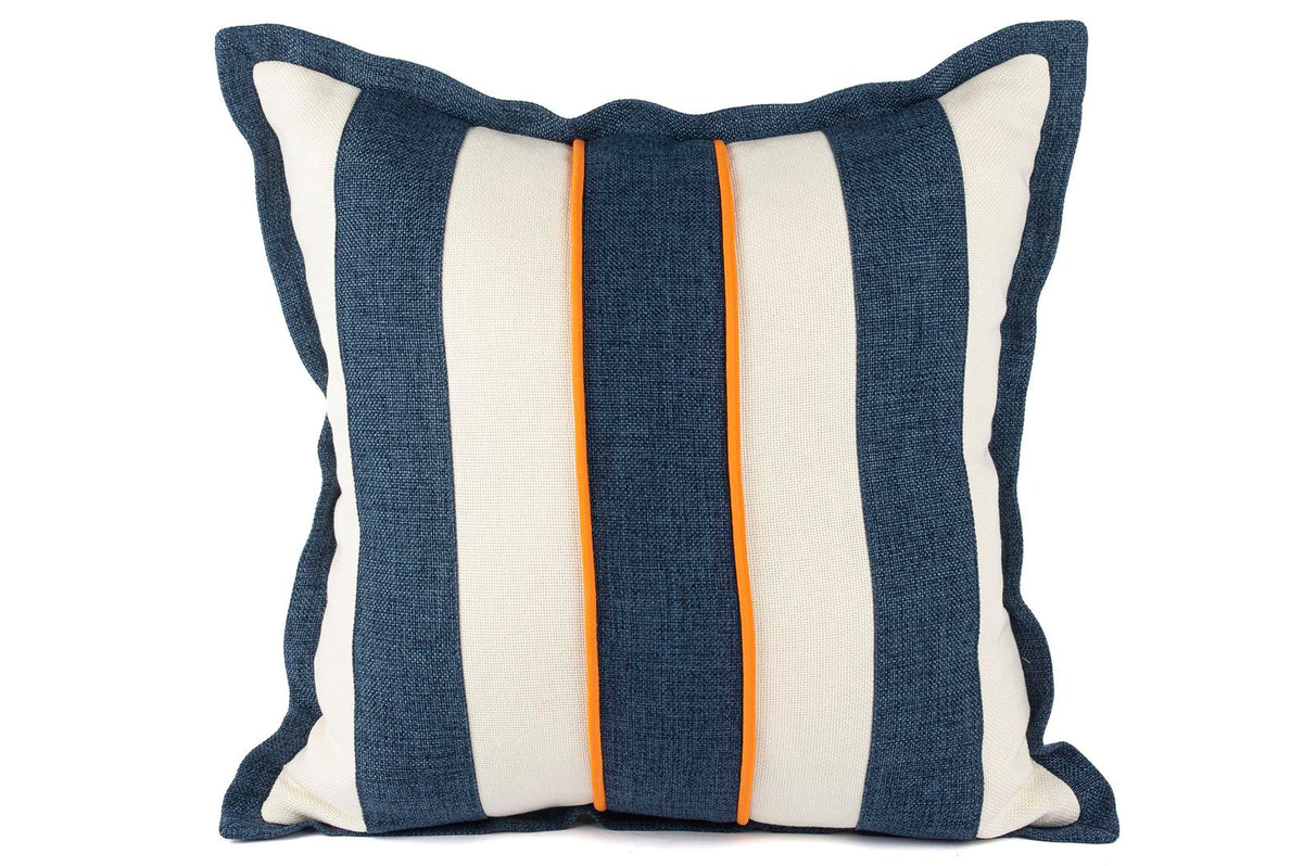 Mikasa Moor Mavi beyaz çizgili 55x55 yastık