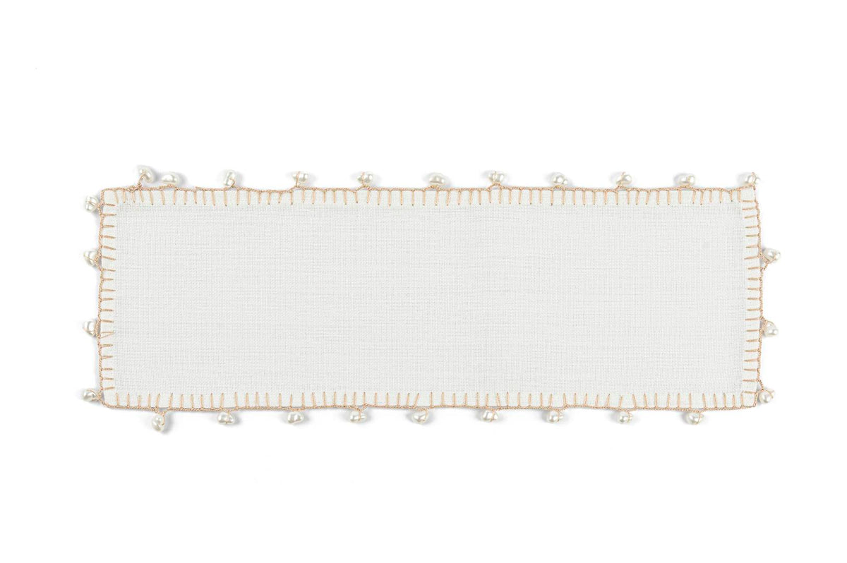 Mikasa Moor Perla Beyaz Tepsi Örtüsü 33x11