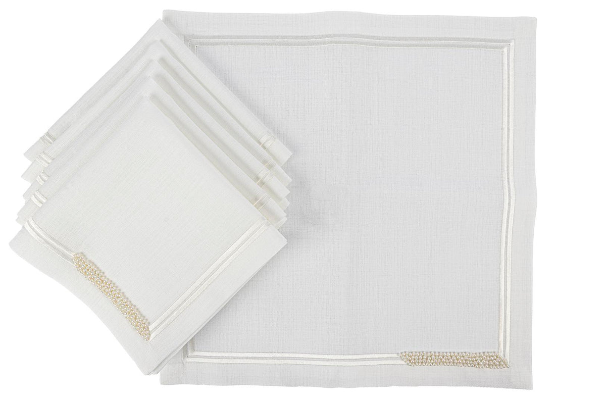 Mikasa Moor Karmen Beyaz 6lı pecete 40x40