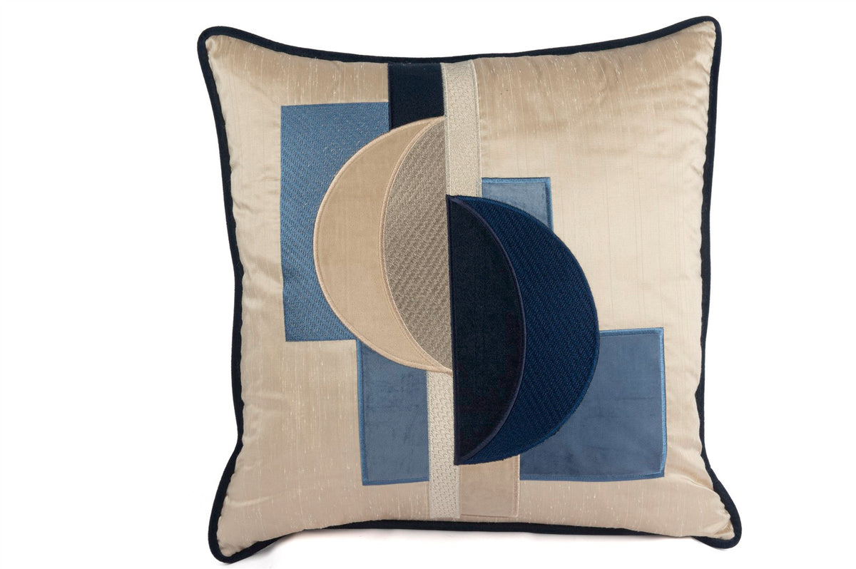 Mikasa Moor Luna Bej Lacivert 50x50 Yastık