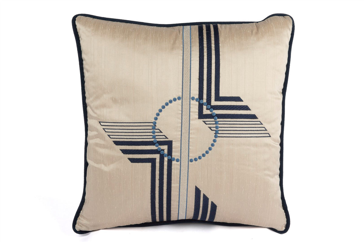 Mikasa Moor Mane Bej Lacivert 50x50 Yastık