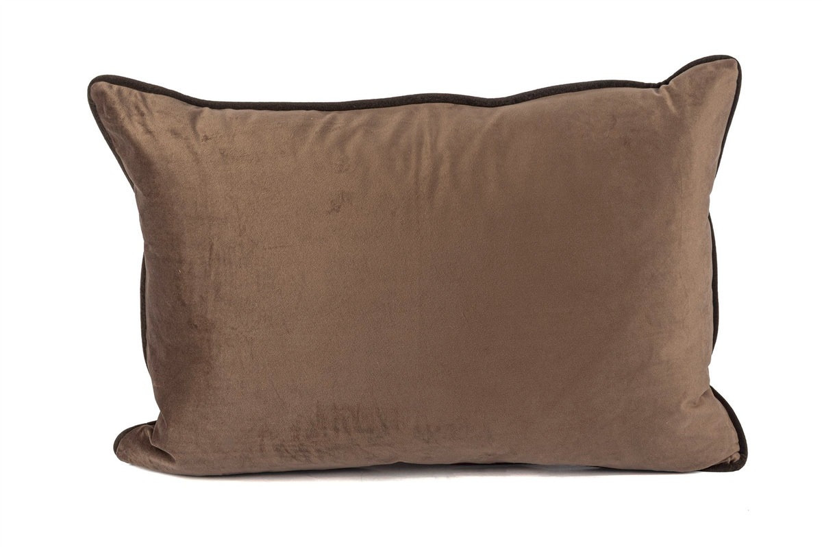 Mikasa Moor Isla Kahvereng iKadife Tek Kuş 40x60 Yastık