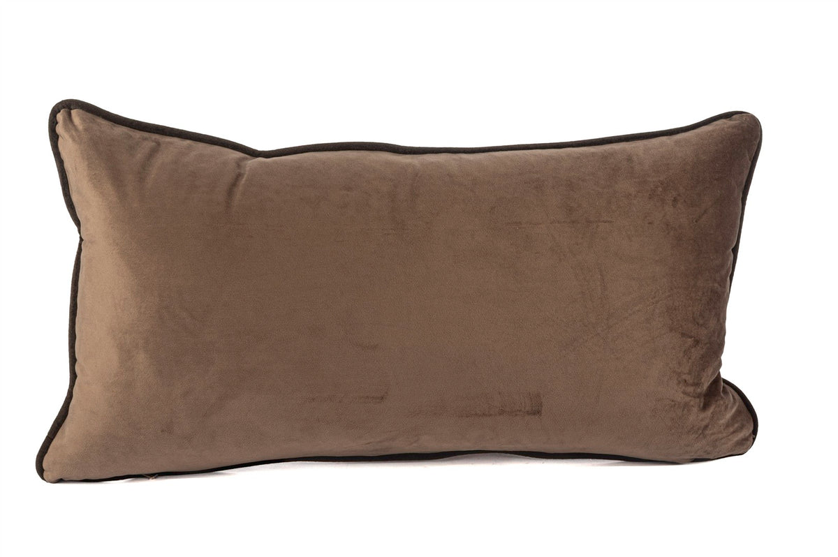 Mikasa Moor Isla Kahverengi Kadife tek dak 35x65 Yastık