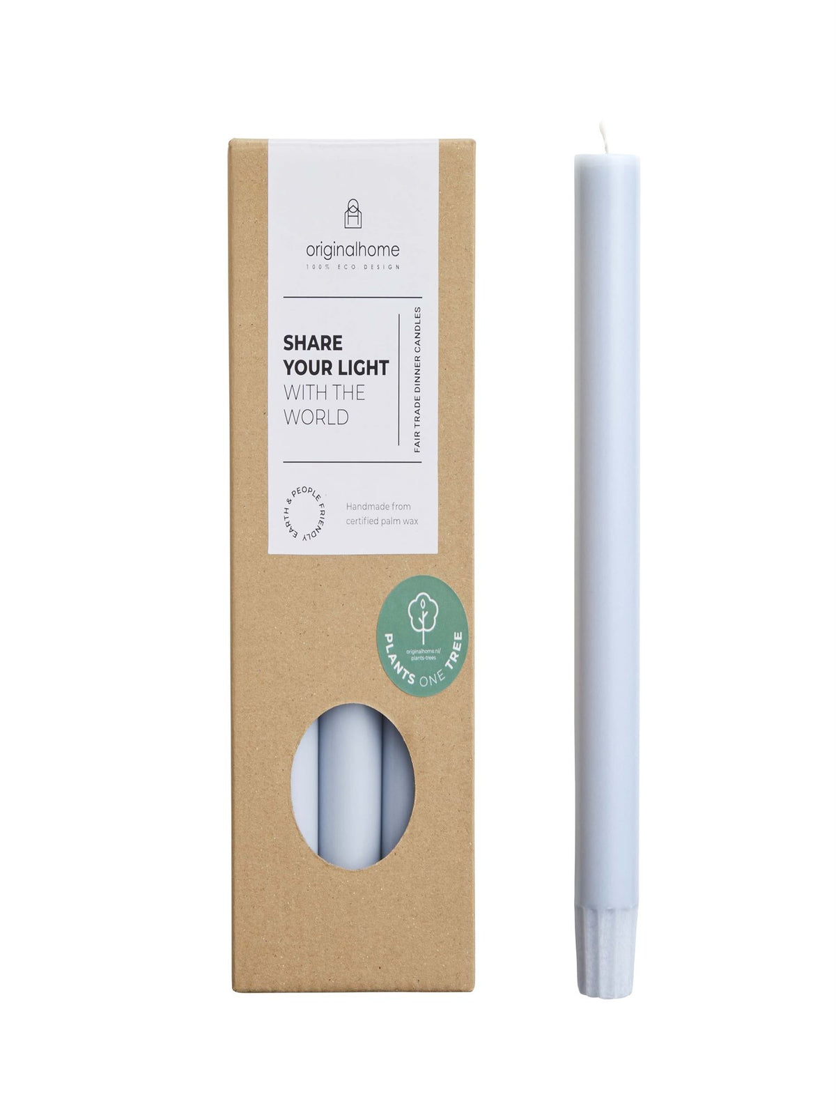 The Mia Şamdan Mumu Mavi 20 cm (Paket: 10 Adet)