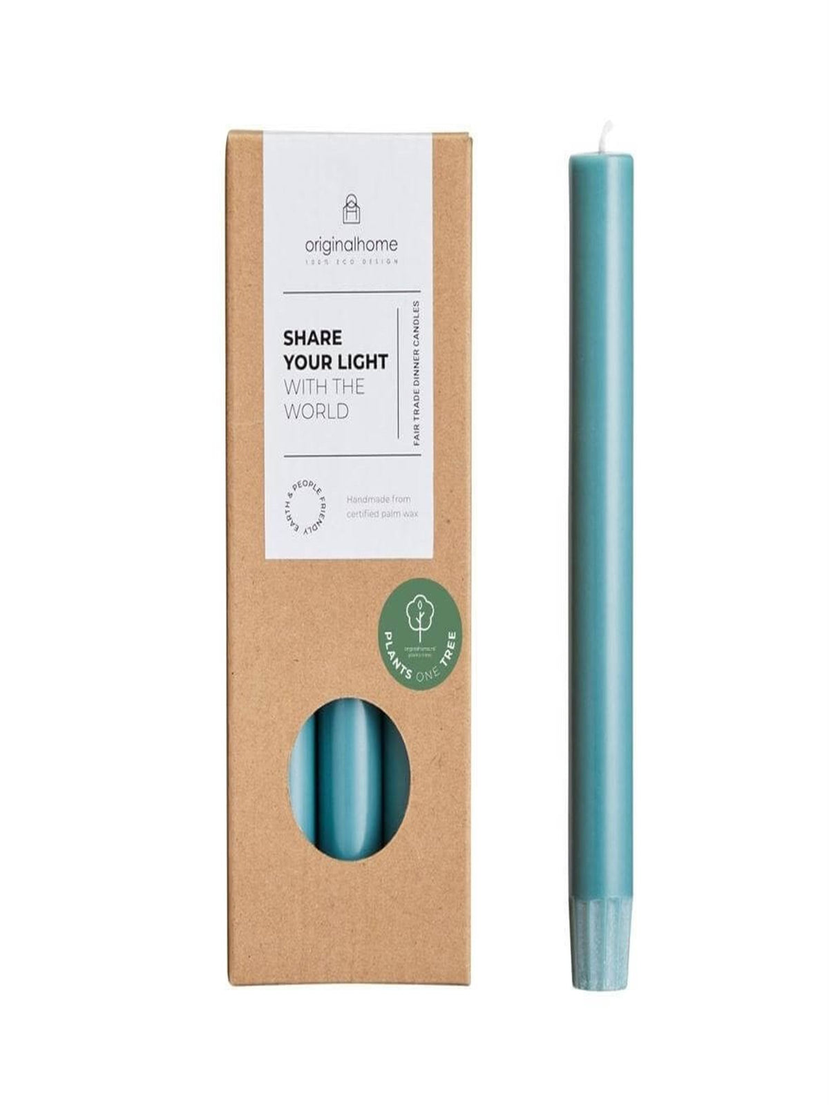 The Mia Şamdan Mumu Sea Green 20 cm (Paket: 10 Adet)