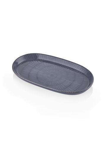 The Mia Noon Oval Servis Tabağı 2'li Set Gri 29 cm
