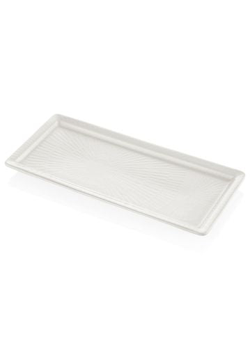 The Mia Noon Dikdörtgen Servis Tabağı Krem 35x16 cm