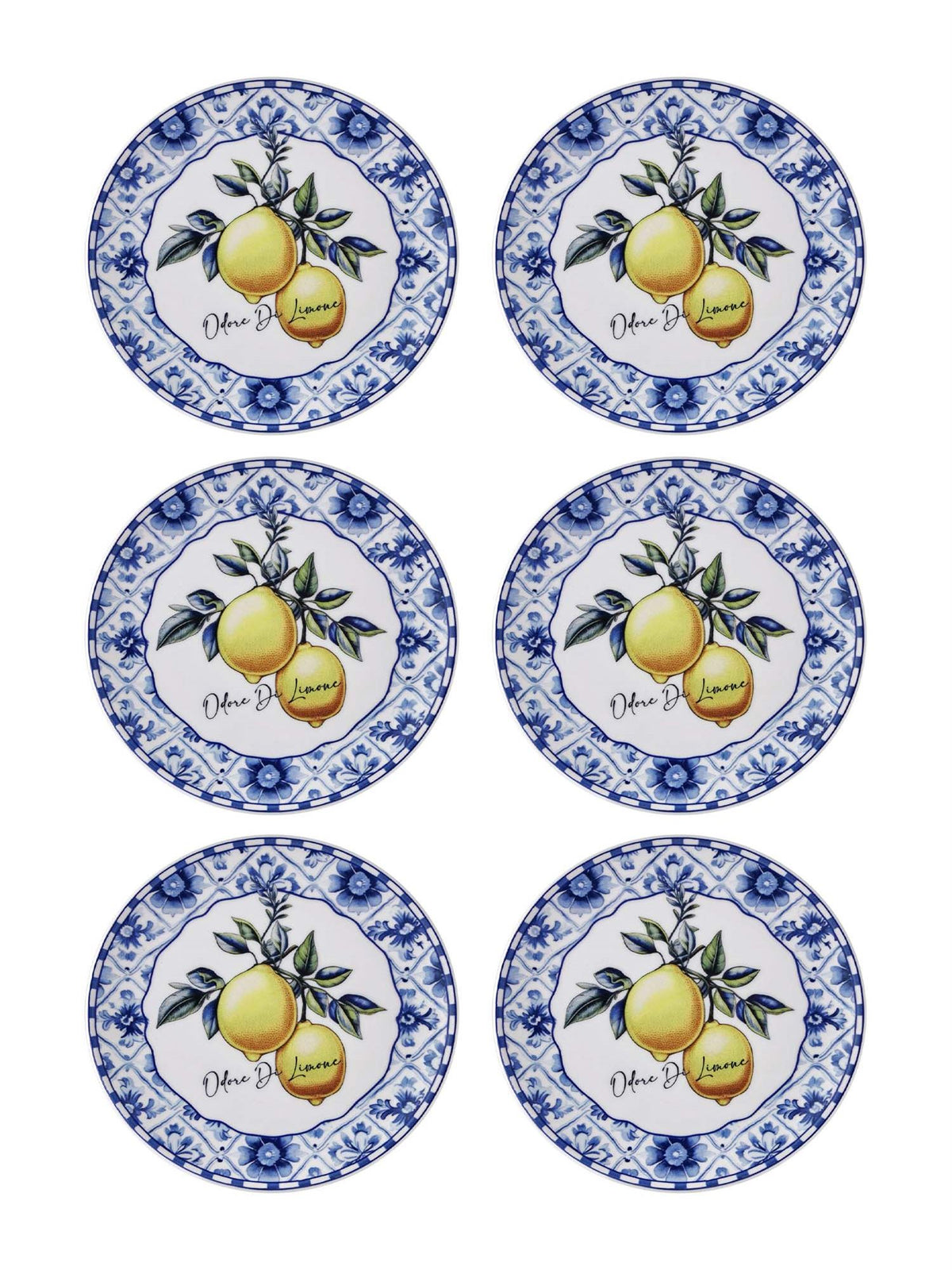 The Mia Odore Di Limone Pasta Tabağı 6'lı Set 19 cm
