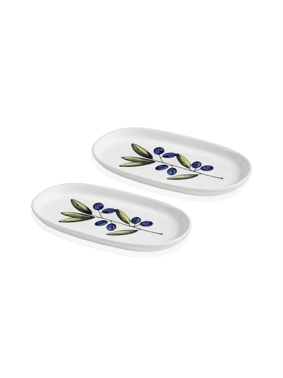 The Mia Olivos Oval Servis Tabağı 2'li Set 23 cm