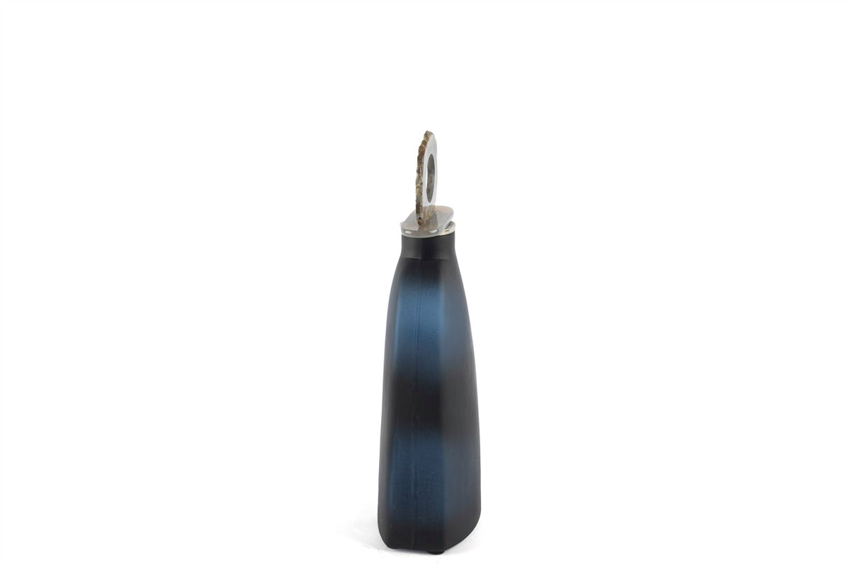 Mikasa Moor Zeolit Taşlı Lacivert Cam Dekoratif Obje 12x5x37cm